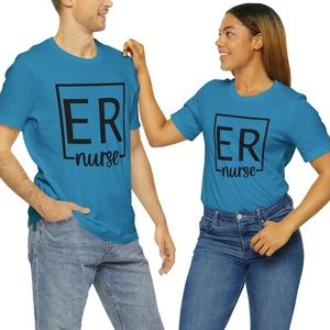 ER NURSE UNISEX NEW Healthcare Graphic T-shirt on Soft Bella Canvas.